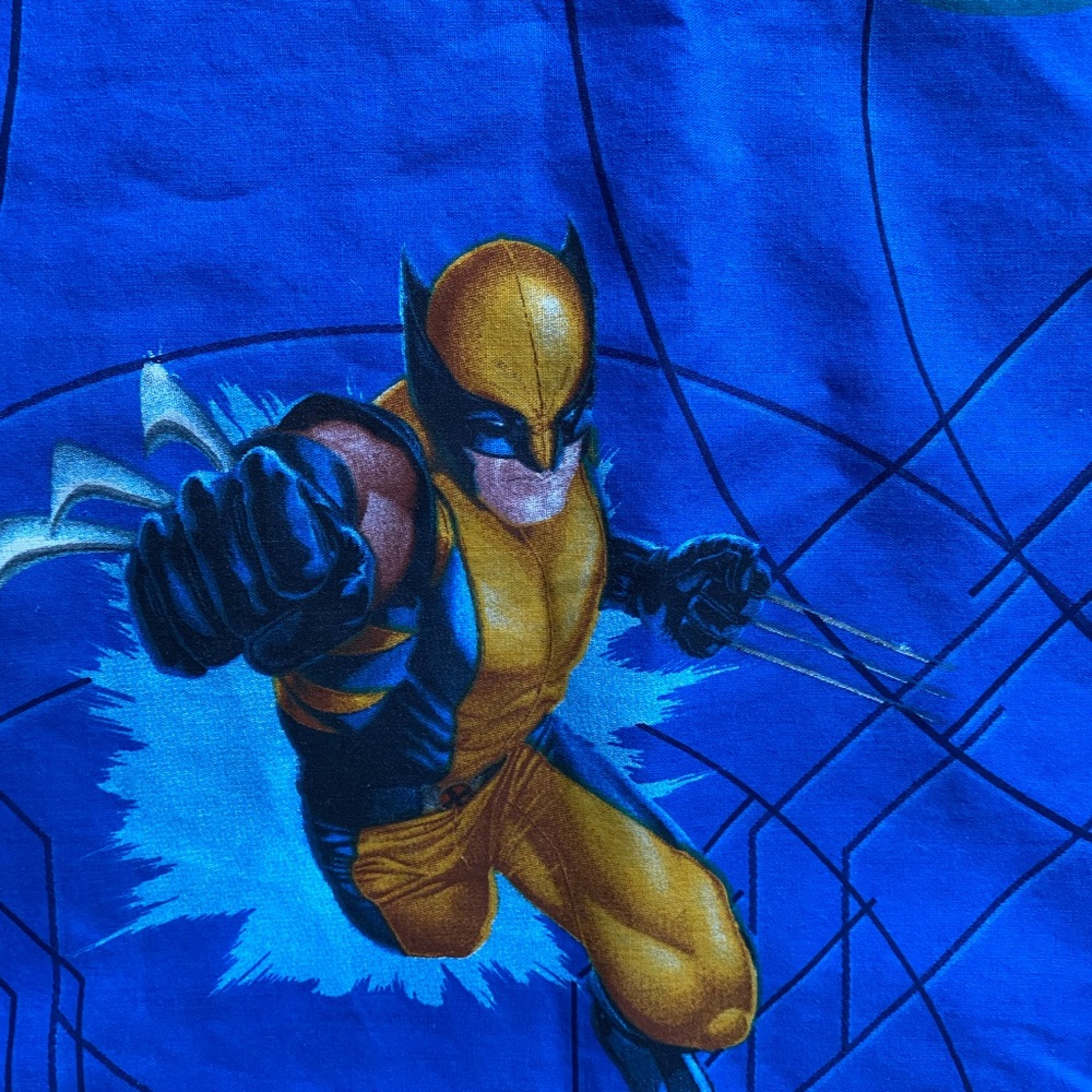 🛌 🔥 Vintage X-MEN Wolverine flat/fitted sheets - Picture 7 of 11